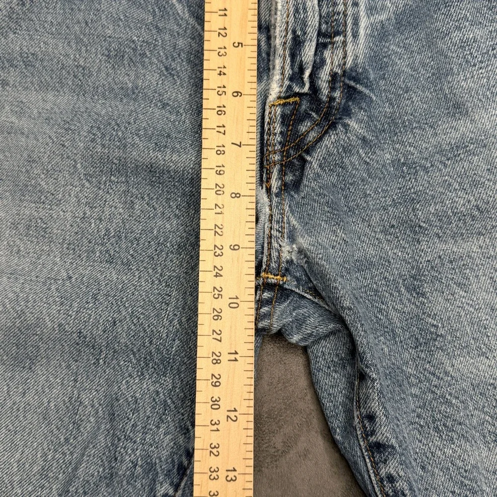 Abercrombie & Fitch Jeans Mens 31x30 Blue Light Wash Distressed Straight Leg Y2K